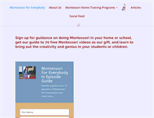 Tablet Screenshot of montessoriforeverybody.com